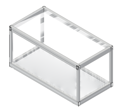 41-115-1SS MODULAR SOLUTIONS TIE PLATE 45MM X 90MM<BR>CREATE RIGHT ANGLE, S.S. HARDWARE, 1 THRU, 1 SLOTTED HOLE